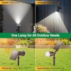 6 Pack Bright Solar Spot Lights Outdoor Cool White, 1000LM Adjustable Solar Lights Outdoor Waterproof, 2-in-1, alternate view