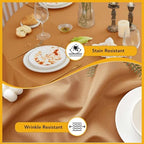 6-Pack Bronze Round Tablecloths, 120 in, for 5-6 Ft Round Tables, alternate view 3