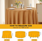 6-Pack Bronze Round Tablecloths, 120 in, for 5-6 Ft Round Tables, alternate view 6