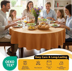 6-Pack Bronze Round Tablecloths, 120 in, for 5-6 Ft Round Tables, alternate view 7