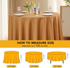 6-Pack Bronze Round Tablecloths, 132 in, for 6-8 Ft Round Tables, alternate view 6