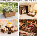 6-Pack Buffet Risers and Stands for Food Display Wood Risers in Wood, alternate view 5