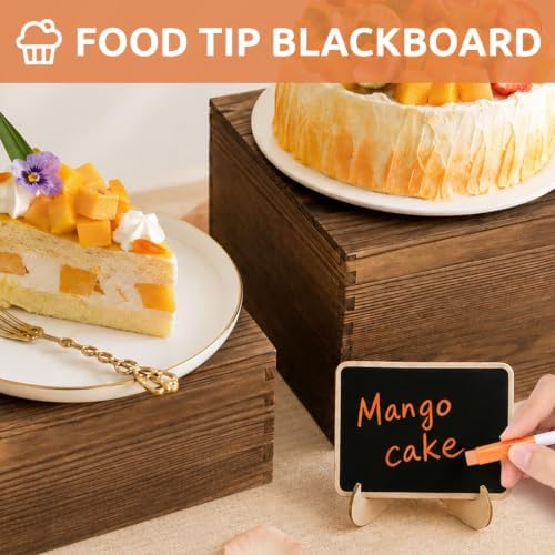 6-Pack Buffet Risers and Stands for Food Display Wood Risers in Wood, alternate view 7