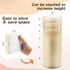 6 Pack Buffet Risers Foldable Food Display Risers Food Risers for Buffet Table Tall Cake Stands Cylinder Stands, alternate