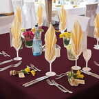 6 Pack Burgundy Square Tablecloths 70x70 Inch for 2-4 Ft Tables in 70x70 Inch in Burgundy, alternate view 2
