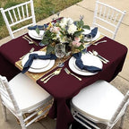 6 Pack Burgundy Square Tablecloths 70x70 Inch for 2-4 Ft Tables in 70x70 Inch in Burgundy, alternate view 5
