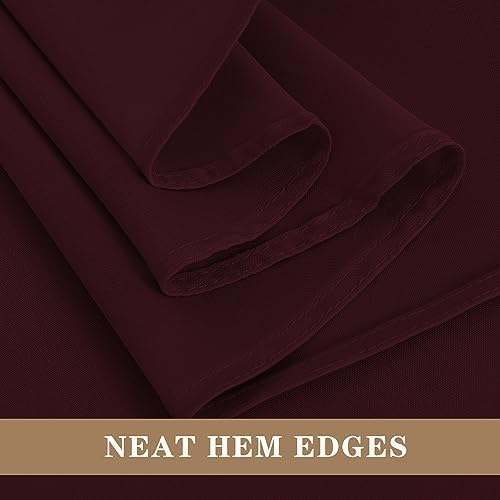 6 Pack Burgundy Tablecloths 70x120 Inch for 6-8 Ft Rectangle Tables in 70x120 Inch in Burgundy, alternate view 4