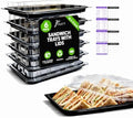 6 Pack Catering Trays with Lid - 18" Serving Trays with Lids - Reusable Serving Platter With Lid for Catering