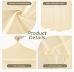6 Pack Champagne Cocktail Table Cover 32 x 43 Inch with Wavy Skirt in 32 x 43 Inch, alternate view 5