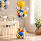 6-Pack Clear Acrylic Balloon Stand Kit, Adjustable Height 11.81 - 27.56 Inches, Reusable Balloon Stick Holder, alternate view