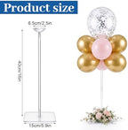 6 Pack Clear Acrylic Balloon Stand Kit Balloon Centerpieces for Tables 15.7 Inch in Clear, alternate view 2