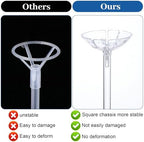 6 Pack Clear Acrylic Balloon Stand Kit Balloon Centerpieces for Tables 15.7 Inch in Clear, alternate view 4