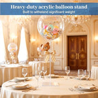 6 Pack Clear Acrylic Balloon Stand Kit Balloon Centerpieces for Tables 15.7 Inch in Clear, alternate view 5