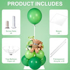 6 Pack Clear Acrylic Balloon Stands for Table, Reusable 23.6 Inch, Balloon Stick with Base Centerpieces Holders, alternate