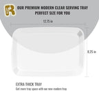 6 Pack Clear Plastic Serving Trays For Party, 12.75 x 8.25 In - Heavy Duty Plastic Trays For Food - Rectangular, alternate