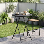 6 Pack Cocktail Table, 32 Inch Folding Table, High Top Round Tables, Black in Black, alternate view 6