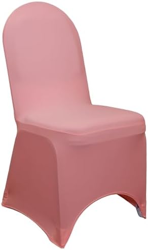 6 Pack Coral Stretch Spandex Banquet Chair Covers - Wedding Slip Premium Quality Cover