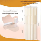 6-Pack Cream White Cylinder Stands For Party, Foldable Cardboard Columns with Acrylic Plates, Multi-Height, alternate view 7