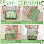 6 Pack Cupcake Stand Set 3 Pcs 3 Tier Gradient Dessert Table Display Stands Cookie Tray Rack 3 X14 in Rectangle, alternate