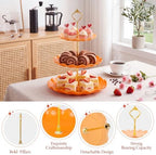 6 Pack Cupcake Stand Set 3 Pcs 3 Tier Gradient Dessert Table Display Stands Cookie Tray Rack 3 X14 in Rectangle, alternate