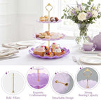 6 Pack Cupcake Stand Set 3 Pcs 3 Tier Gradient Dessert Table Display Stands Cookie Tray Rack 3 X14 in Rectangle, alternate