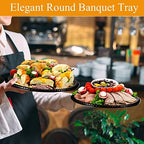 6 Pack Disposable Catering Trays with Lids for Party, 12 Inch, Black in 12.4 x 9.45 x 2.76 Inch in black, alternate view 2