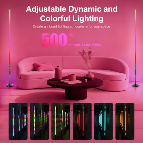 6 Pack DJ Tube Lights with Case 4ft RGB Stick Lights 5000mAh Battery Powered LED Neon Light Tubes Stand 500, alternate view 2