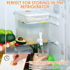 6 Pack Drink Dispenser for Fridge with Spigot, 2 Gallon, alternate view 6