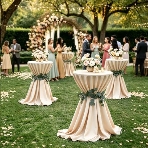 6 Pack Eucalyptus Garland Wedding Cocktail Table Ties Faux Greener, alternate view 5