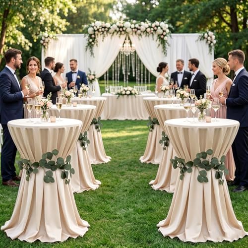 6 Pack Eucalyptus Garland Wedding Cocktail Table Ties Faux Greener, alternate view 6