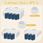 6 Pack Extra Large Acrylic Buffet Risers - 14”, 12”, 10” White Display Stands with Hollow Bottoms, Cube Riser, alternate view
