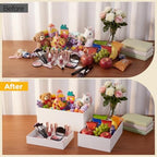 6 Pack Extra Large Acrylic Buffet Risers - 14”, 12”, 10” White Display Stands with Hollow Bottoms, Cube Riser, alternate view