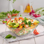 6 Pack Extra Large Serving Bowl - 64 Ounce Plastic Serving Bowls For Entertaining - Clear Plastic Bowls For, alternate view 2