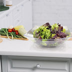 6 Pack Extra Large Square Serving Bowl - 128 Ounce Plastic Serving Bowls For Entertaining - Clear Plastic Bowls, alternate