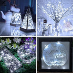 6 Pack Fairy Lights Battery Operated 7ft 20 LED Mini String Lights Twinkle Lights Silver Wire Firefly Starry, alternate view