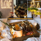 6 Pack Fairy Lights Battery Operated 7ft 20 LED Mini String Lights Twinkle Lights Silver Wire Firefly Starry, alternate view