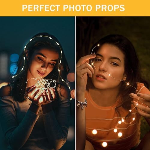 6 Pack Fairy Lights Battery Operated 7ft 20 LED Mini String Lights Twinkle Lights Silver Wire Firefly Starry, alternate view
