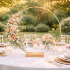 6 Pack Floral Hoop with Stand and 38-Yard Paddle Wire 20 Inch Metal Rings for DIY Centerpiece Table Decorations, alternate