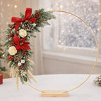 6 Pack Floral Hoop with Stand and 38-Yard Paddle Wire 20 Inch Metal Rings for DIY Centerpiece Table Decorations, alternate
