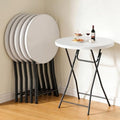 6 Pack Folding Table, 32 Inch Foldable Round Bar Table High Top Table