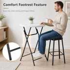 6 Pack Folding Table, 32 Inch Foldable Round Bar Table High Top Table, alternate view 2