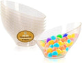 6 Pack Glitter Angled Candy Bowls - Gold Plastic bowls 20 Oz - Premium Gold Plastic Serving Bowls Disposable
