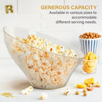6 Pack Glitter Angled Candy Bowls - Gold Plastic bowls 20 Oz - Premium Gold Plastic Serving Bowls Disposable, alternate view