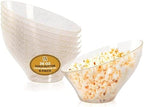 6 Pack Gold Glitter Angled Candy Bowls - Large Gold Plastic bowls - Premium Plastic Serving Bowls Heavy Duty For