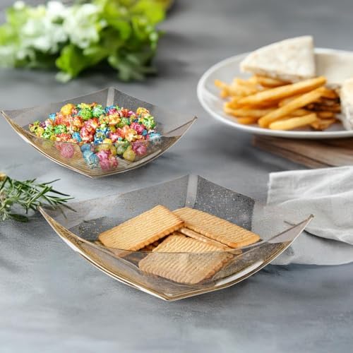 6 Pack Gold Glitter Plastic Serving Bowls -16 Oz Gold Plastic bowls 16 Oz - Disposable Serving Bowls Heavy Duty, alternate