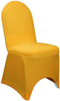 6 Pack Gold Stretch Spandex Banquet Chair Covers - Wedding Slip Premium Quality Cover in Gold