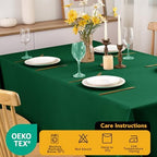 6-Pack Hunter Green Tablecloths for Rectangle Tables, 90 x 132 in, alternate view 7