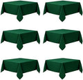 6-Pack Hunter Green Tablecloths for Square Tables, 70 x 70 Inches in 70 x 70 Inches