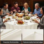 6-Pack Ivory Round Tablecloths, 108 in, for 4-5 Ft Round Tables, alternate view 4