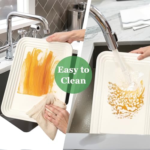 6-Pack Ivory Serving Trays for Entertaining-16 x 11" Serving Platters for Snacks, Fruit, Cookies, Dessert, alternate view 4